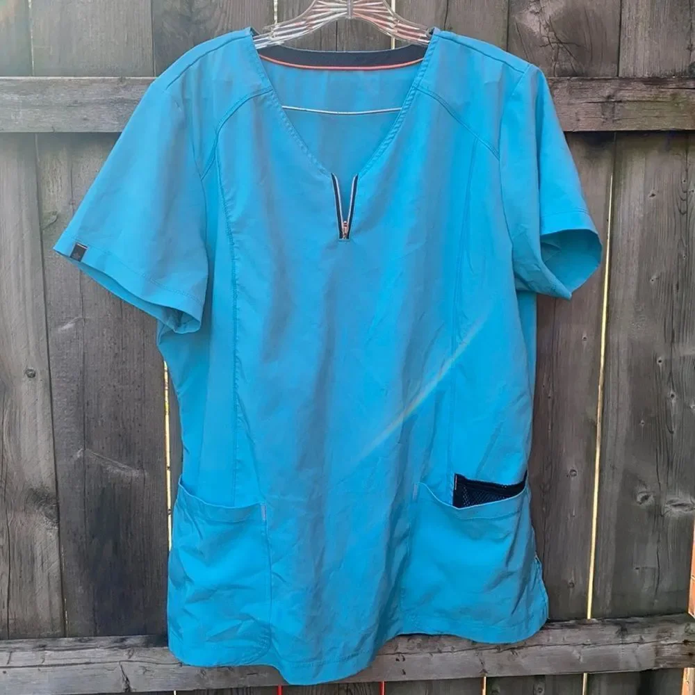 Blue Scrub top sz. L